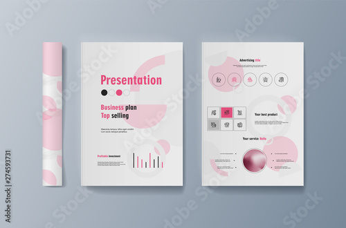 Set of brochures for marketing the promotion goods and services on market