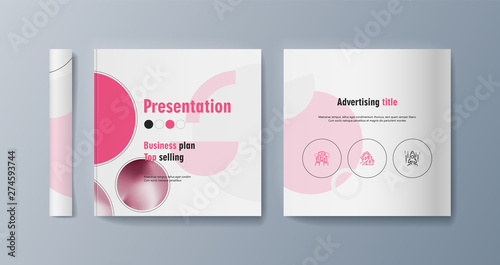 Set of brochures for marketing the promotion goods and services on market