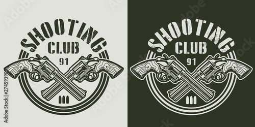 Vintage monochrome military logotype
