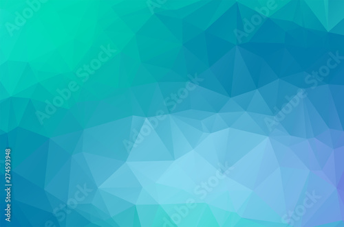 Light soft color blue Low poly crystal background. Polygon design pattern. Low poly vector illustration, low polygon background.
