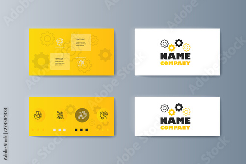 Set of brochures for marketing the promotion goods and services on market