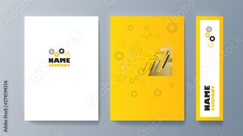 Set of brochures for marketing the promotion goods and services on market