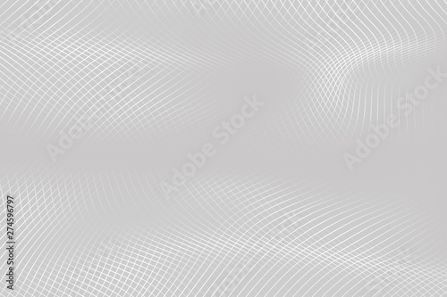 Grey backdrop with dynamic square halftone. Wavy grey square halftone background. Abstract monochrome illustrated graphic design. EPS10