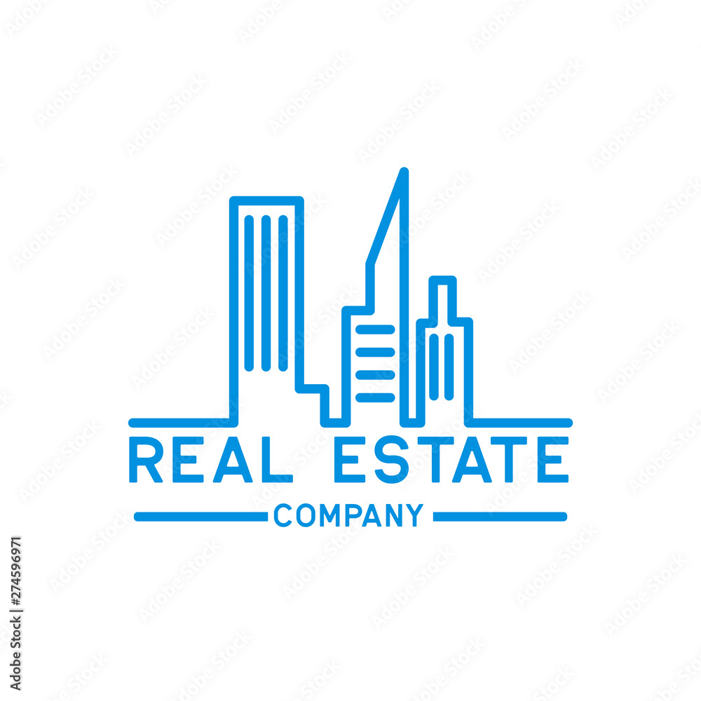 real estate logo isolated on white background. vector illustration