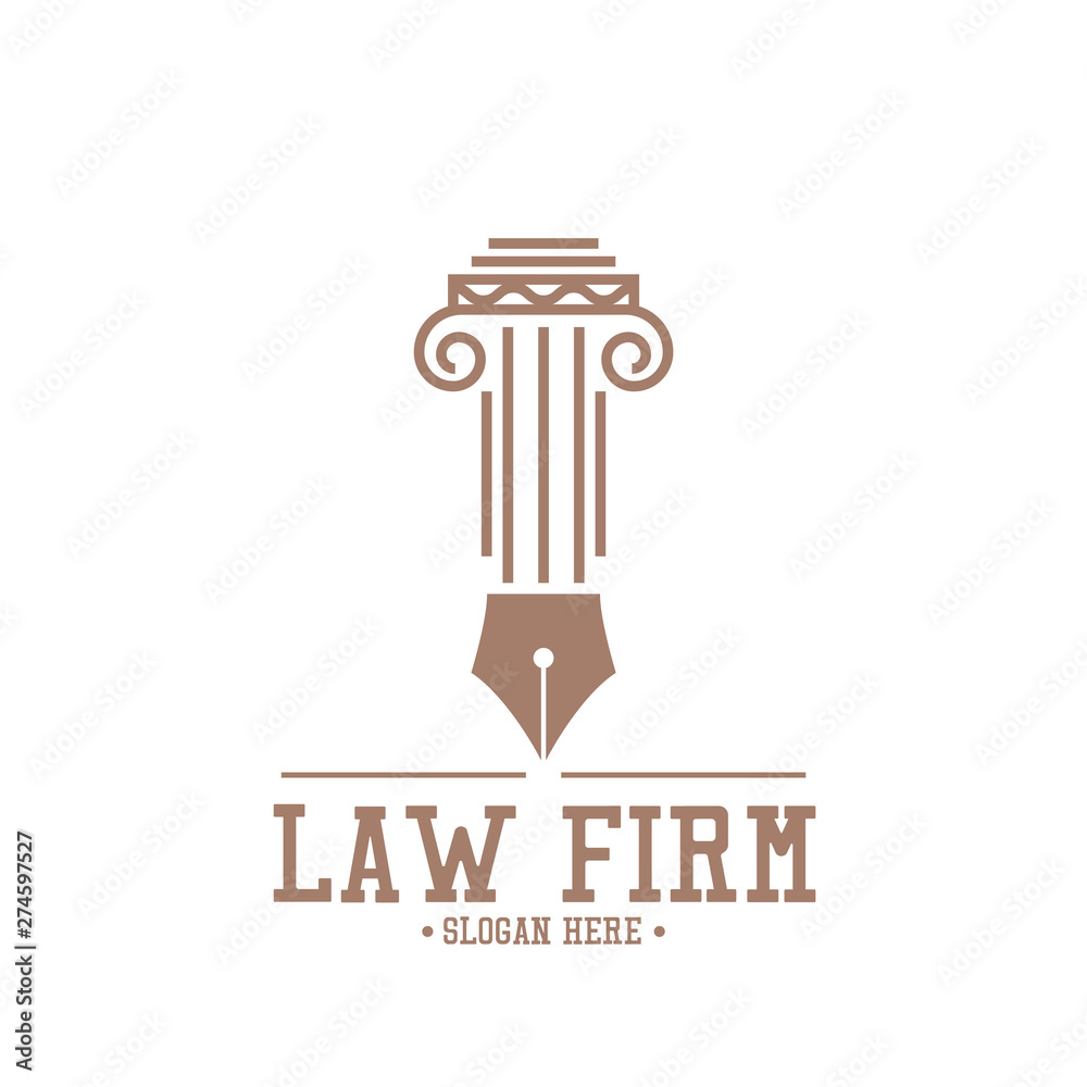 Obraz premium law firm logo on white background. vector illustration