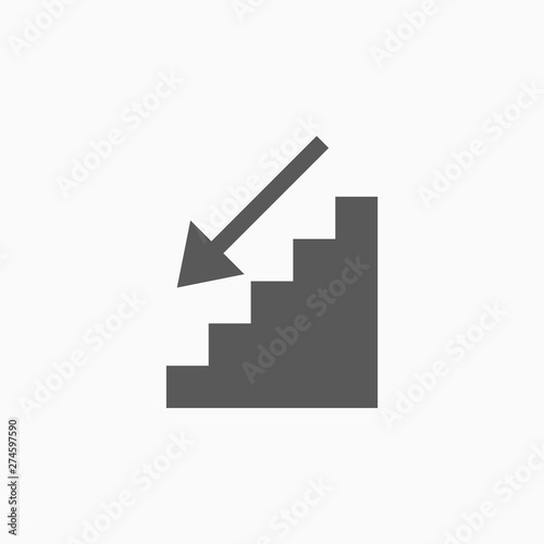 downstairs icon, downstairs vector photo