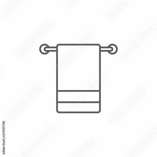 towel icon, towel vector