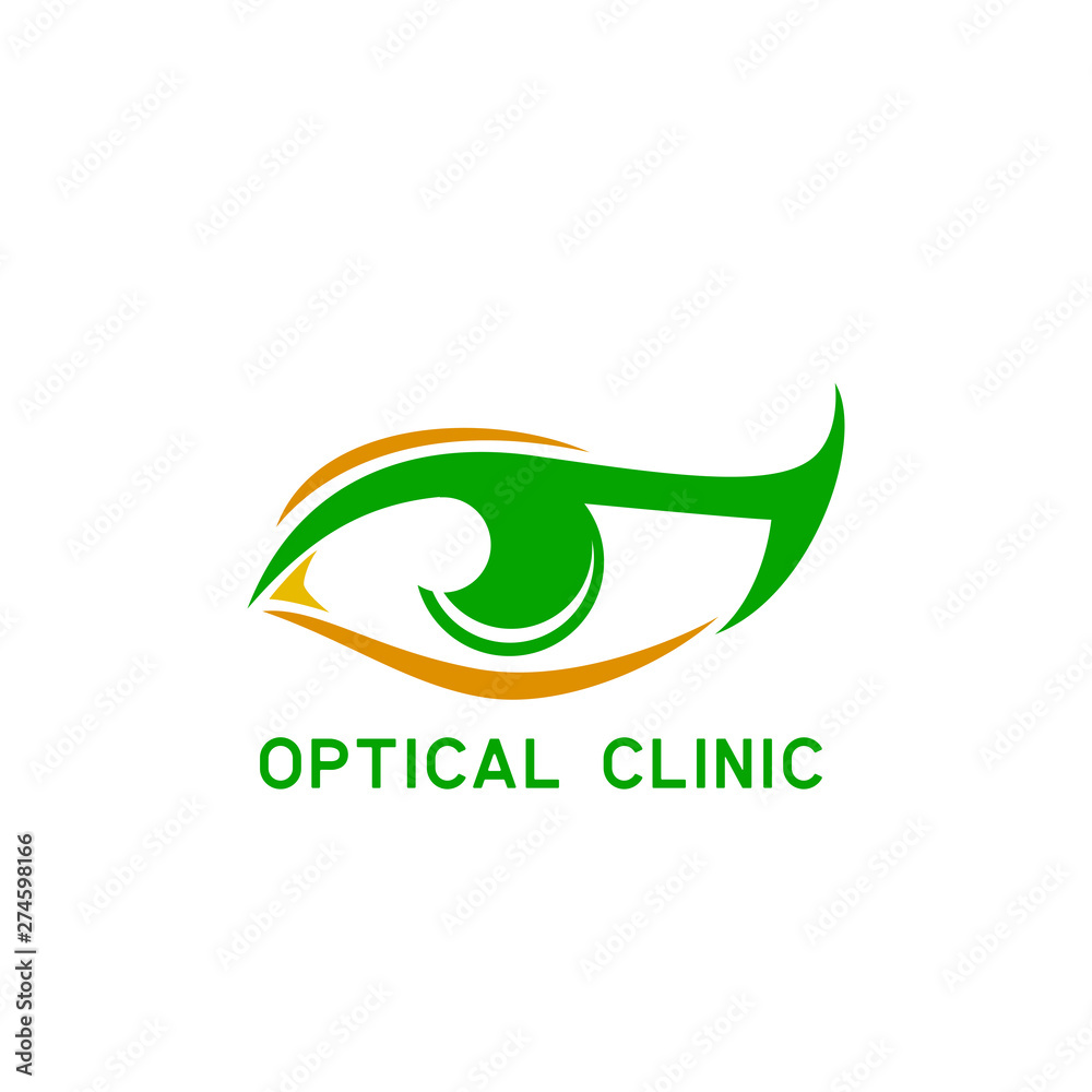Fototapeta premium eye clinic / ophthalmic clinic / ophthalmology / optometrist logo with text space for your slogan / tagline, vector illustration