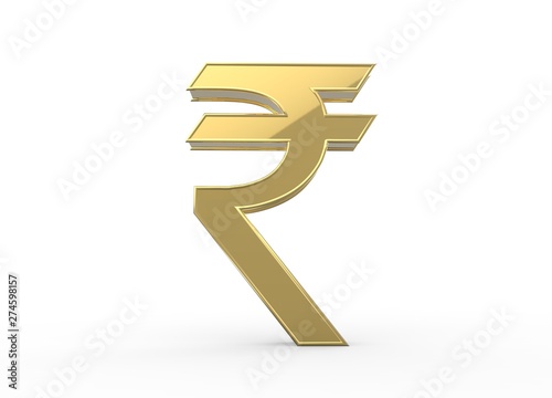 Indian Rupee Symbol Gold Colour