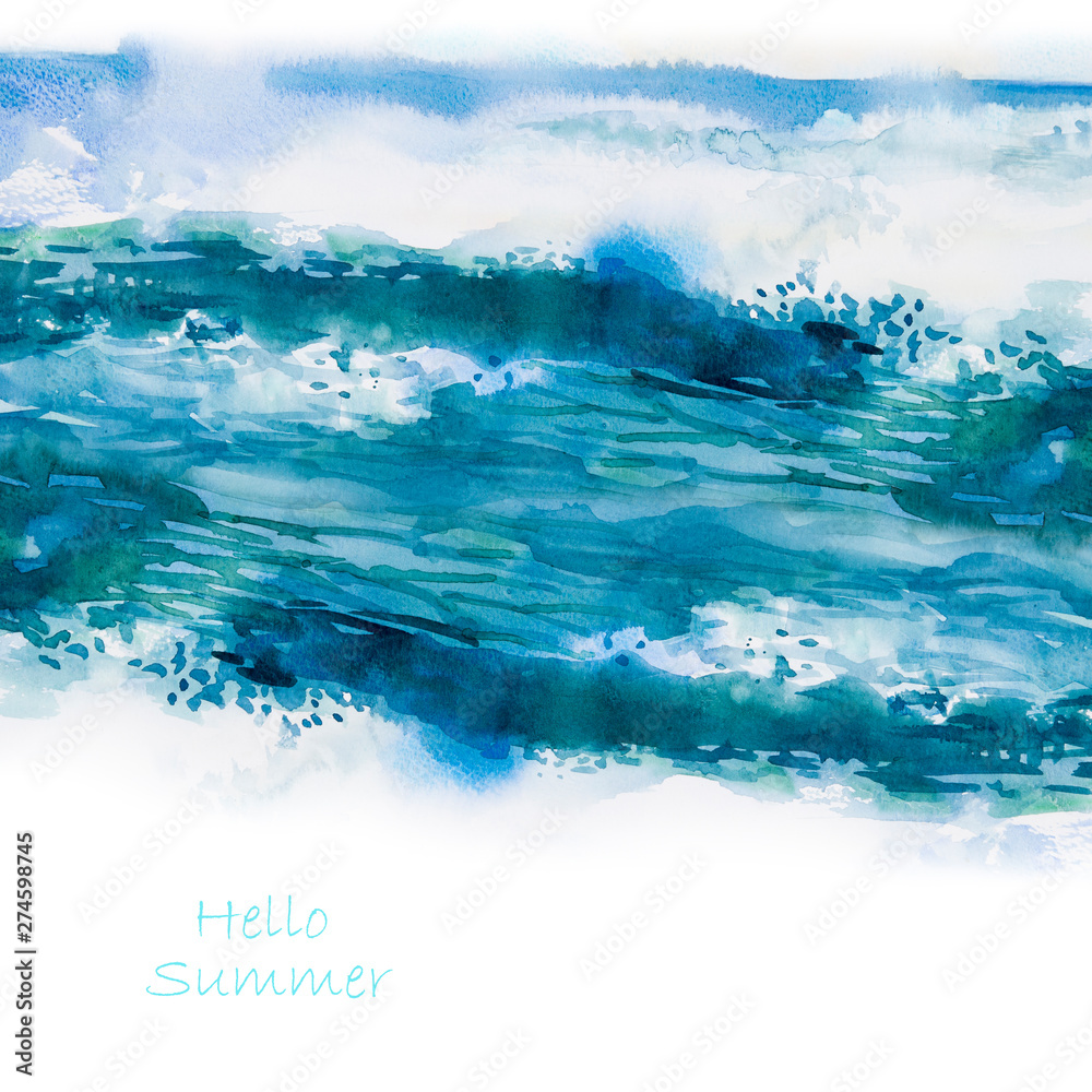 Abstract blue background, summer concept.