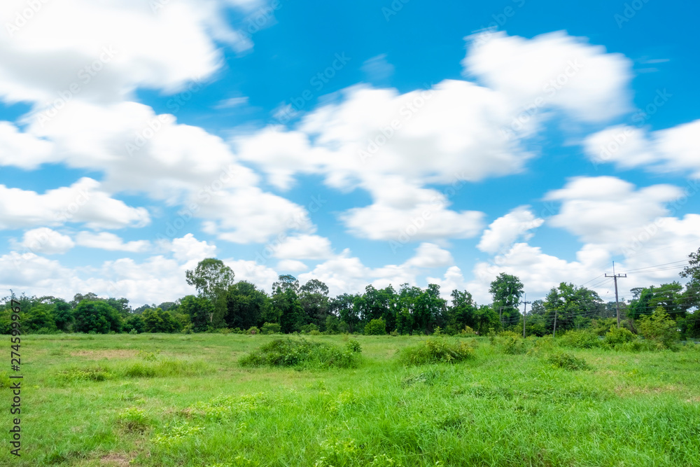 Beautiful view of sky and green at countryside Beautiful view of sky and green at countryside