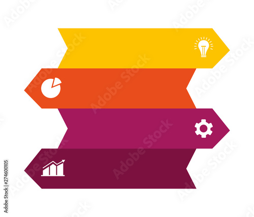 arrows labels infographics business icons