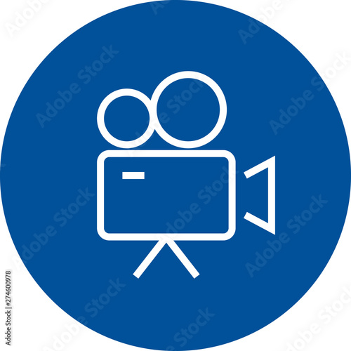 Movie Camera Tripod Outline Icon