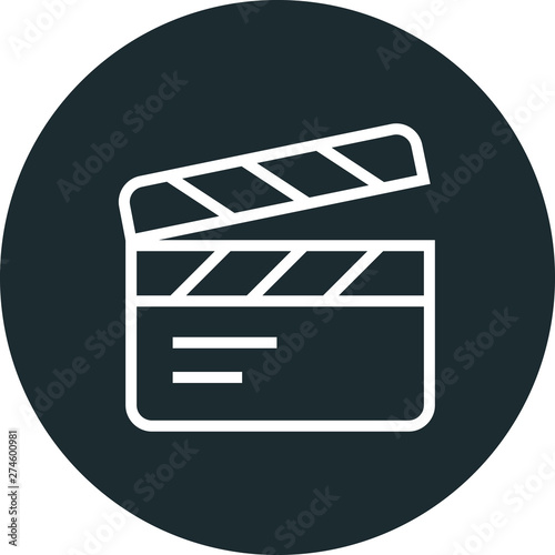 Movie Clapper Filmmaker Outline Icon