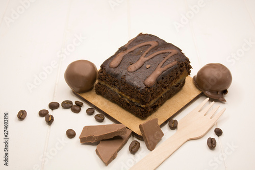 Delicious Chocolate Brownie with arequipe