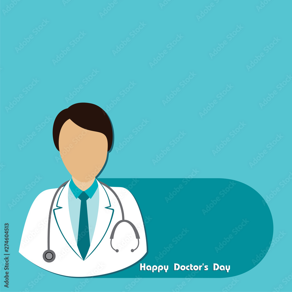 Fototapeta premium Happy Doctors Day- 1 july stock Vector