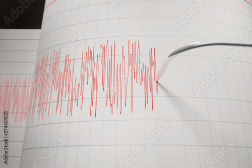 richter earthquake seismic waves photo