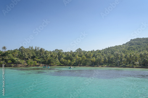 Super turquoise water at Nam Du island, Vietnam