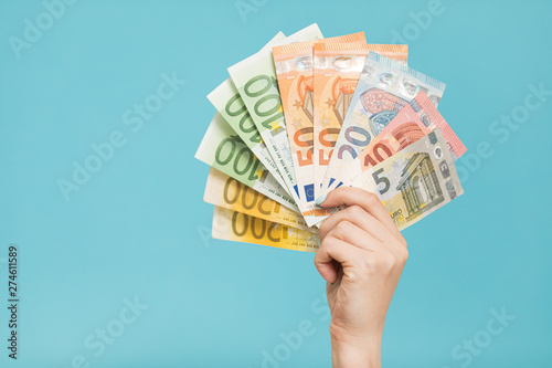 Euro Money. euro cash background. Euro Money Banknotes photo