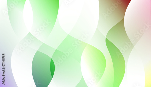 Template Creative Background With Curves Lines. For Cover Page, Landing Page, Banner. Colorful Vector Illustration