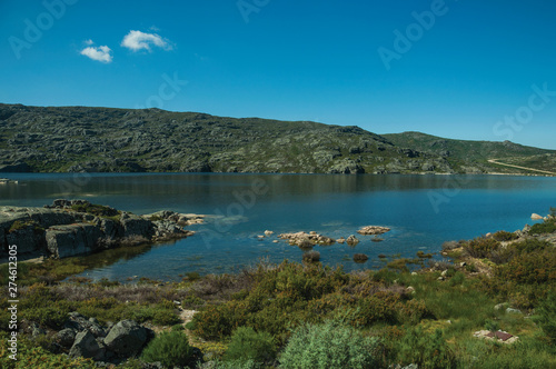 Blue fresh water at the Long Lake on highlands © Celli07