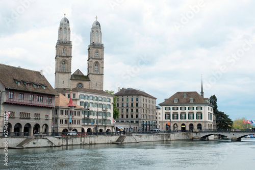 Switzerland  Zurich - May 10  2019  View of historic buildings in Zurich  Switzerland