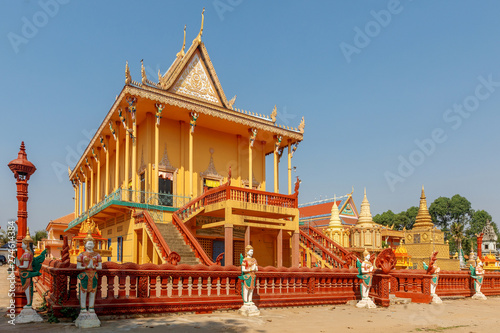 Temple complex in Angkor Ban Village on the banks of the Mekong River, Battambang Province, Cambodia (Khmer). photo