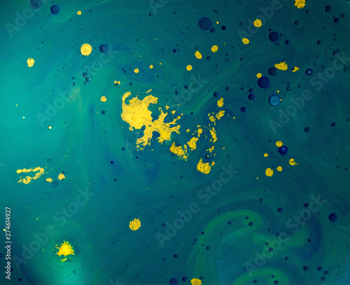 Color drop in water, photog...