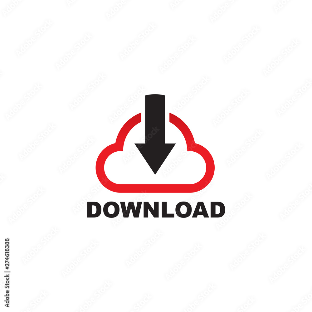Download icon logo design vector template