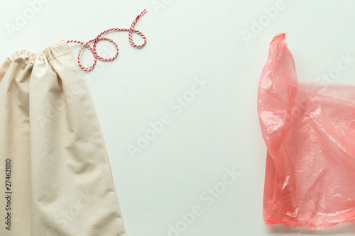 Wallpaper Mural concept of using cotton reusable bag instead of plastic Torontodigital.ca