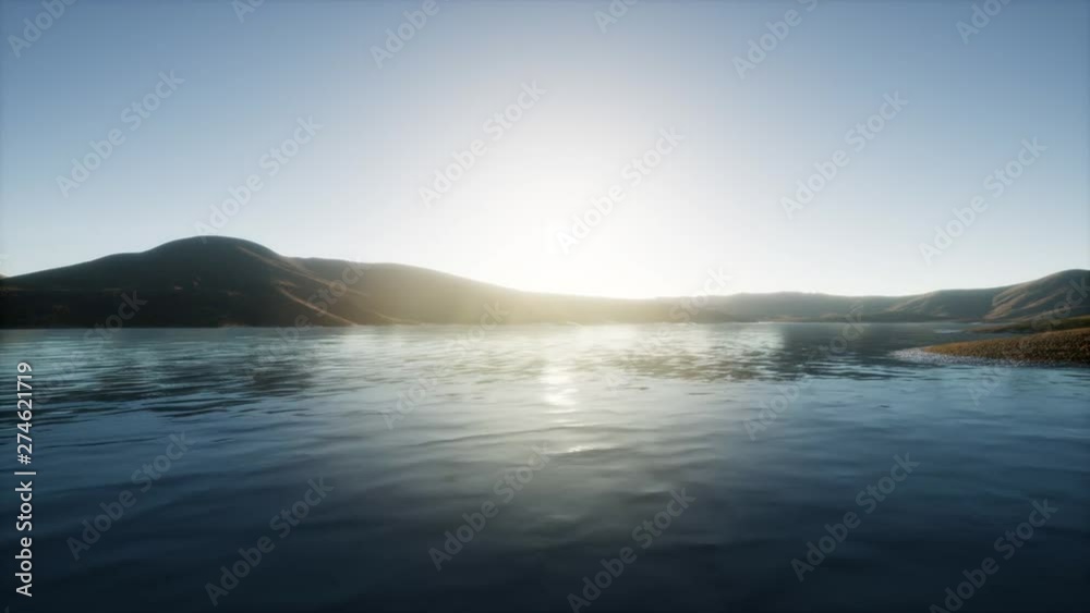 Beautiful calm lake with sunset Beautiful calm lake with sunset