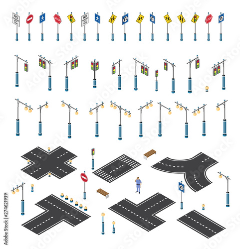 The road streetlight traffic