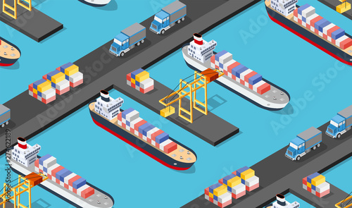 Seamless industrial city map pattern