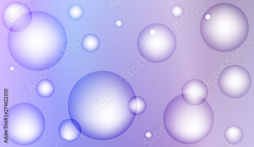 Background with bubbles. Design for your header page, ad, poster, banner. Pastel Gradient Color Vector illustration.
