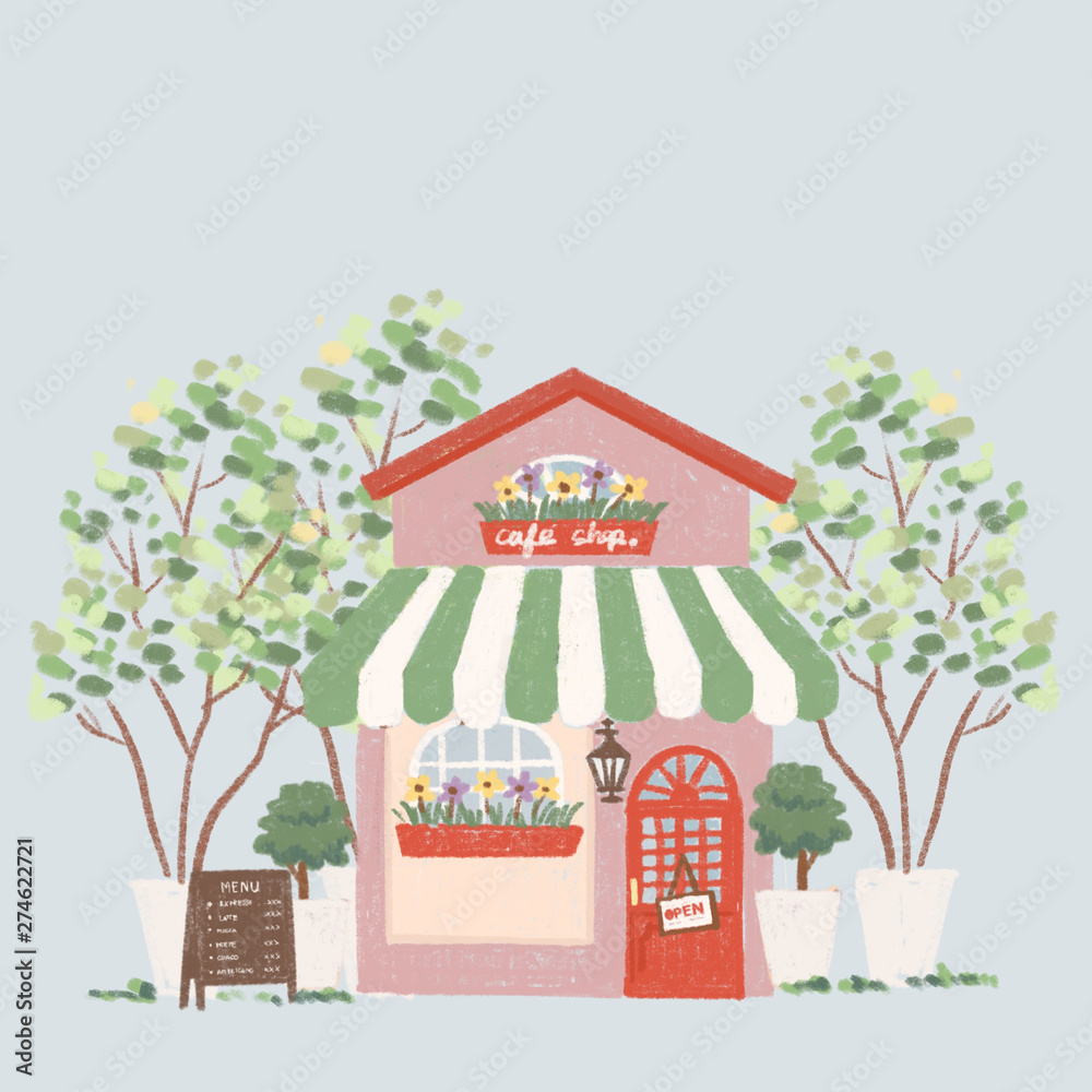 Fototapeta premium cafe in the forrest