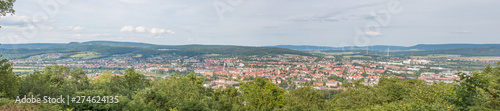 Hameln Panoramic view from mountain Klüt Hameln Lower Saxony (Niedersachsen)