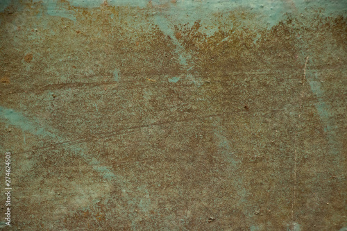 Ugly green grunge stained rough surface texture