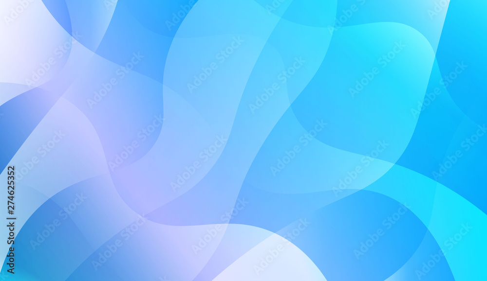 Wave Abstract Background. For Design Flyer, Banner, Landing Page. Vector Illustration with Color Gradient.