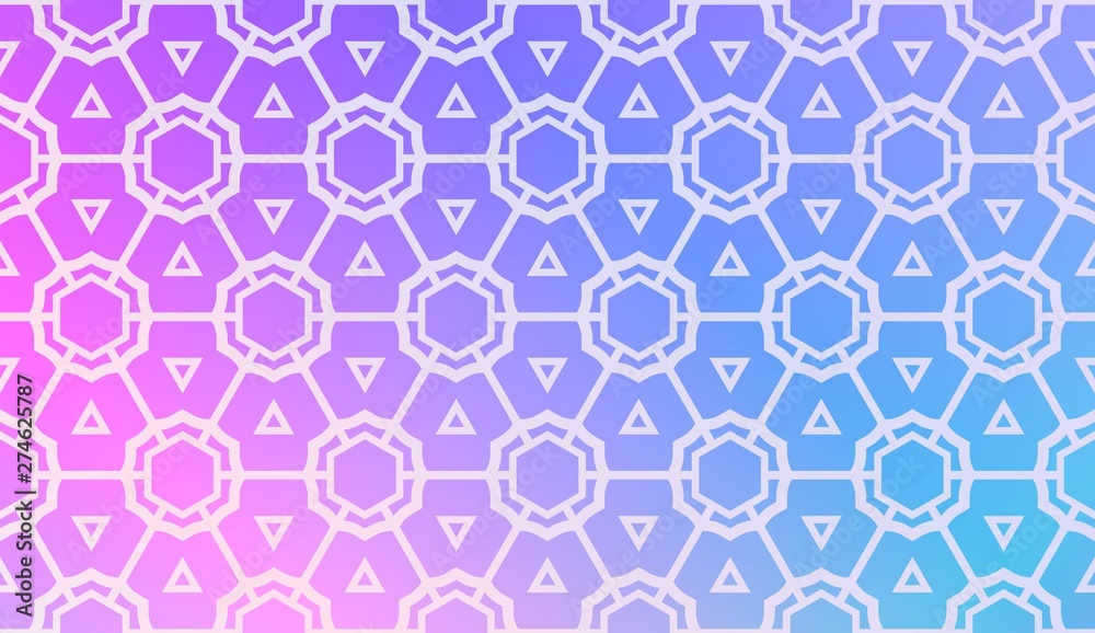 Decorative Pattern With Triangles Style. Blurred Gradient Background. Bright Color. For Banner Template, Flyer, Invitation Card. Vector Illustration