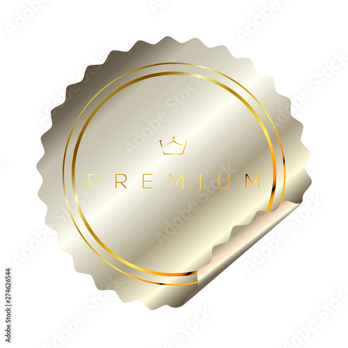 Isolated platinum premium label over a white background. High quality label - Vector