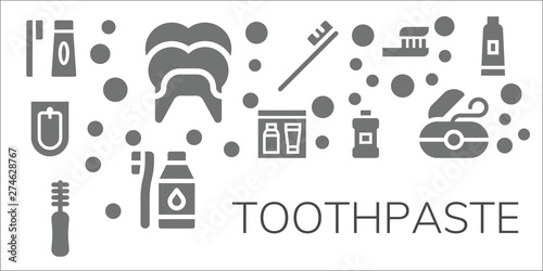 toothpaste icon set