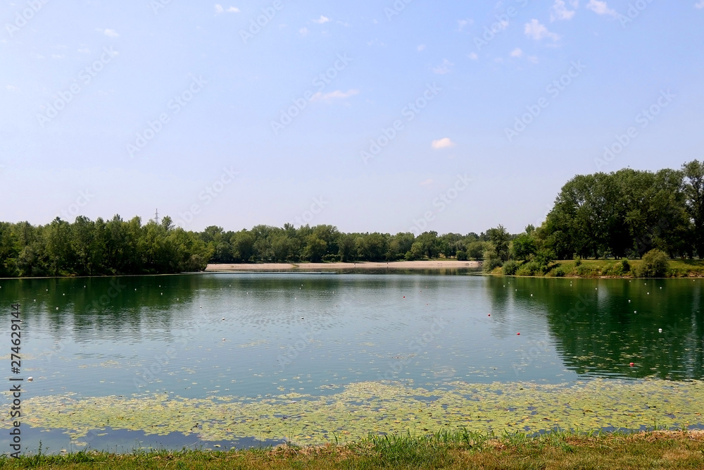 Jarun lake in Zagreb, Croatia is a popular spot for sport and relaxation.