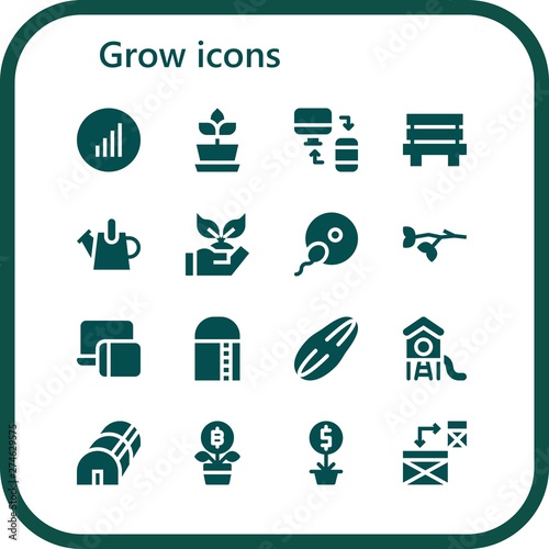 grow icon set