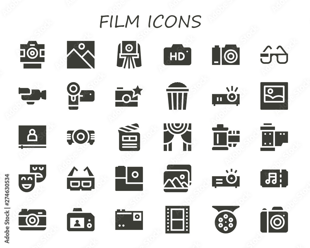 film icon set film icon set