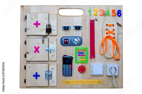 colorful busy board as best toy for kids