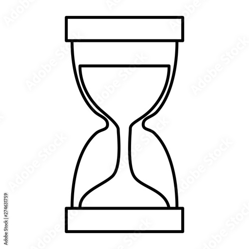 hourglass time device isolated icon