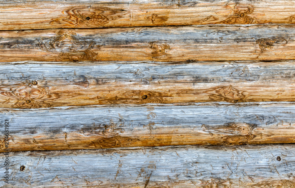 Wooden logs with natural patterns as background