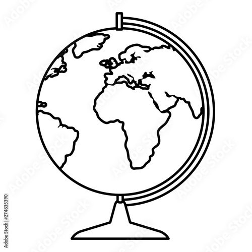 world map earth isolated icon