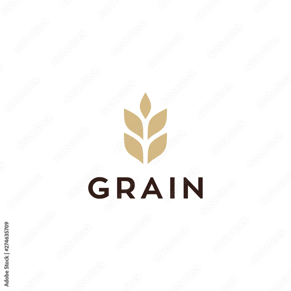 wheat / grain icon vector logo design