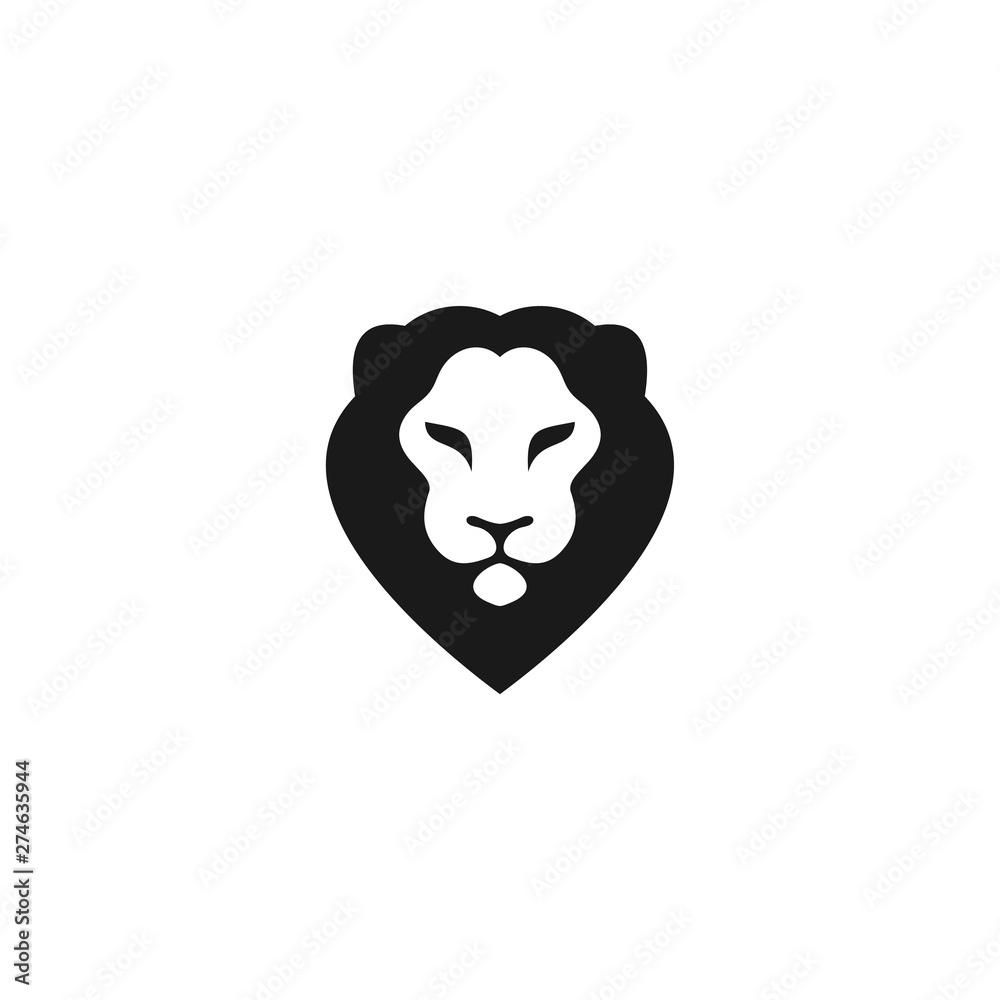 Obraz premium lion head vector icon logo design